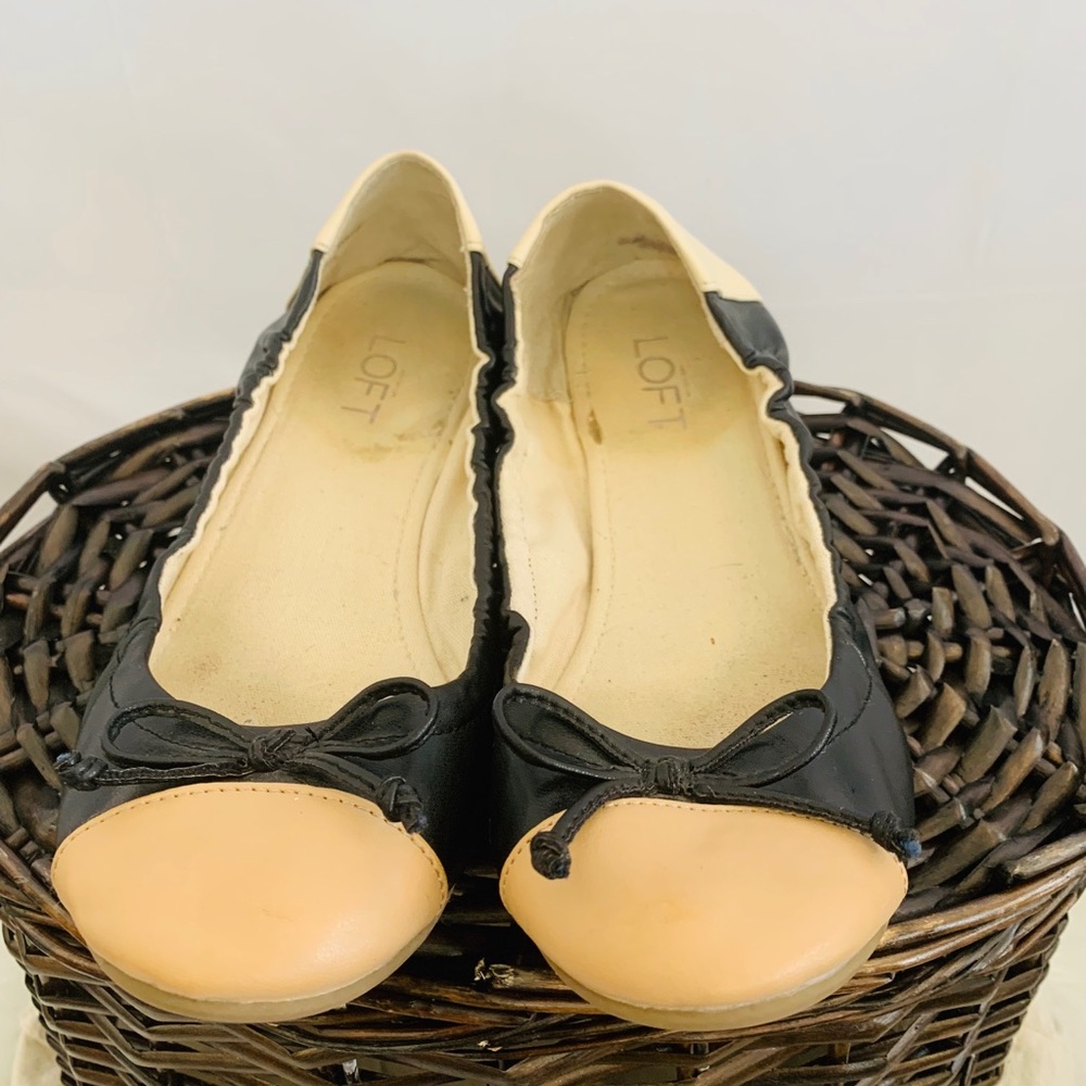 The Loft Ann Taylor ballerina flats 8.5 leather